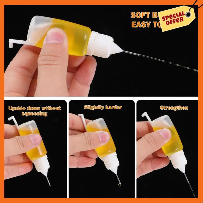 

-A20Z 100 Pcs 0.34Oz Applicator Bottle Mini Needle Tip Glue Bottle Applicator Precision Translucent Glue For Acrylic Painting