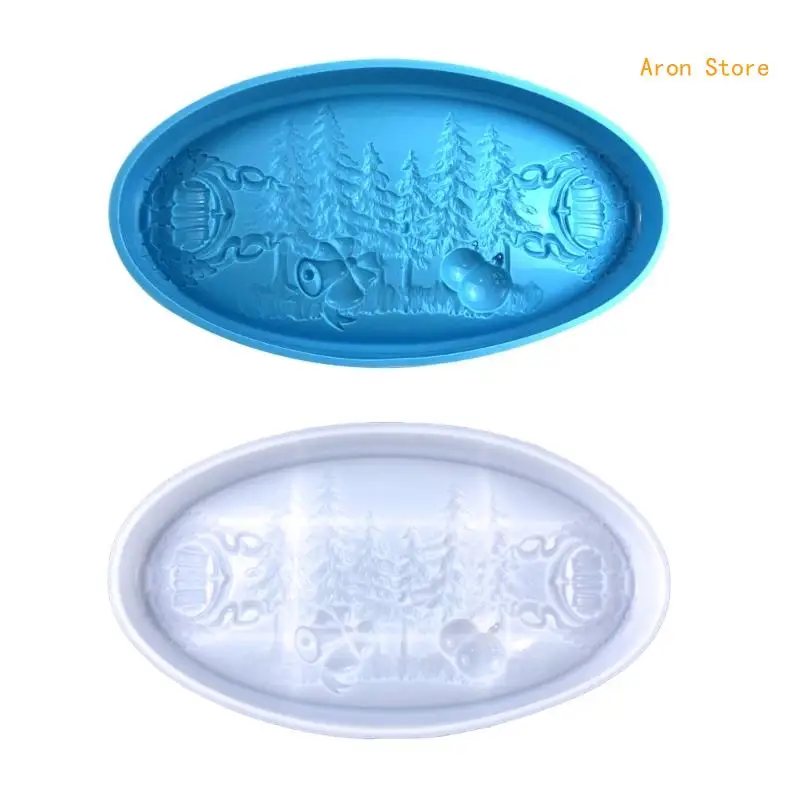 

Christmas Decoration Storage Tray Silicone Mold Jewelry Holder Ashtray Soap Dish H3CF