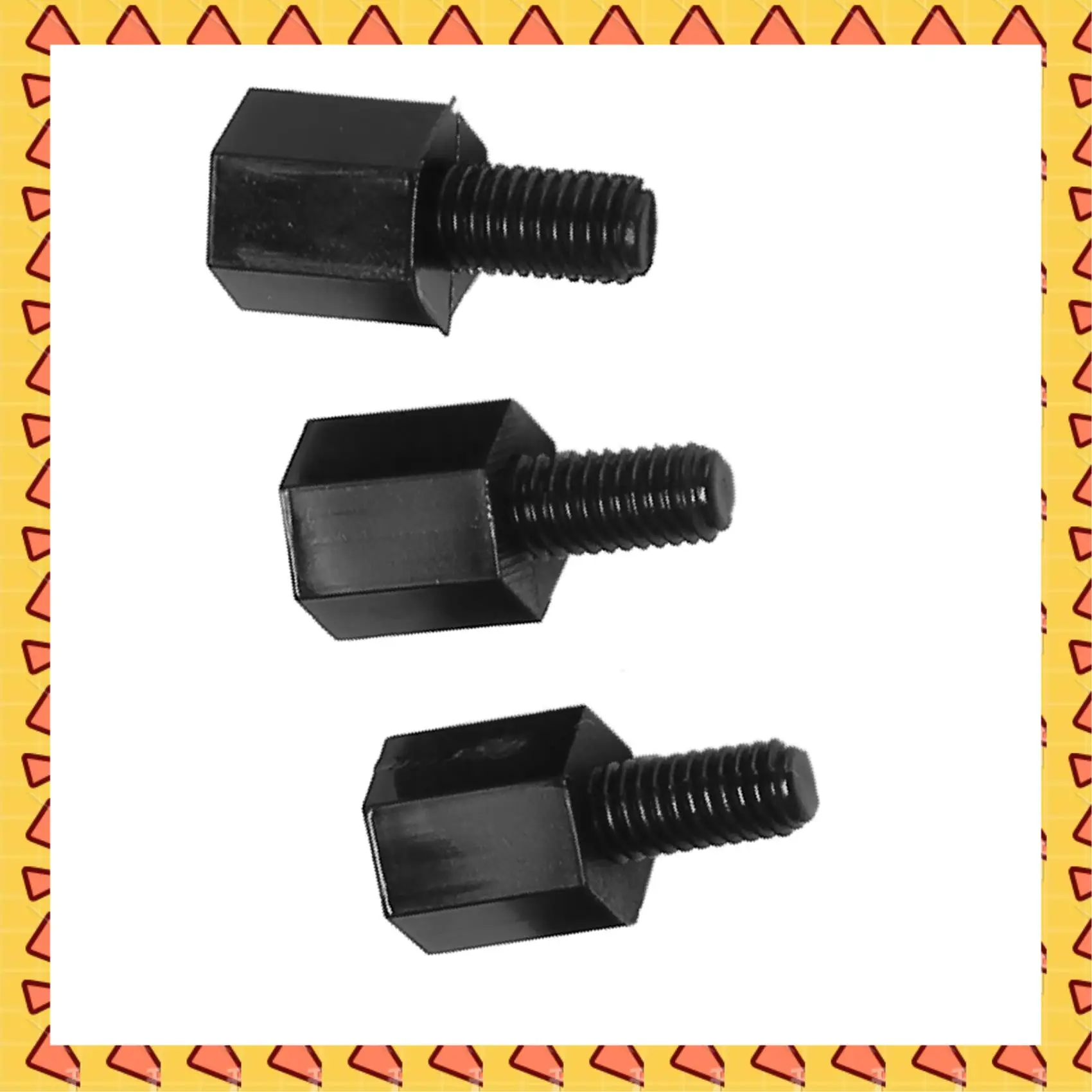A008 200X Motherboard Nylon Hex Standoff Threaded Spacer M3 Thread 6+6Mm Black