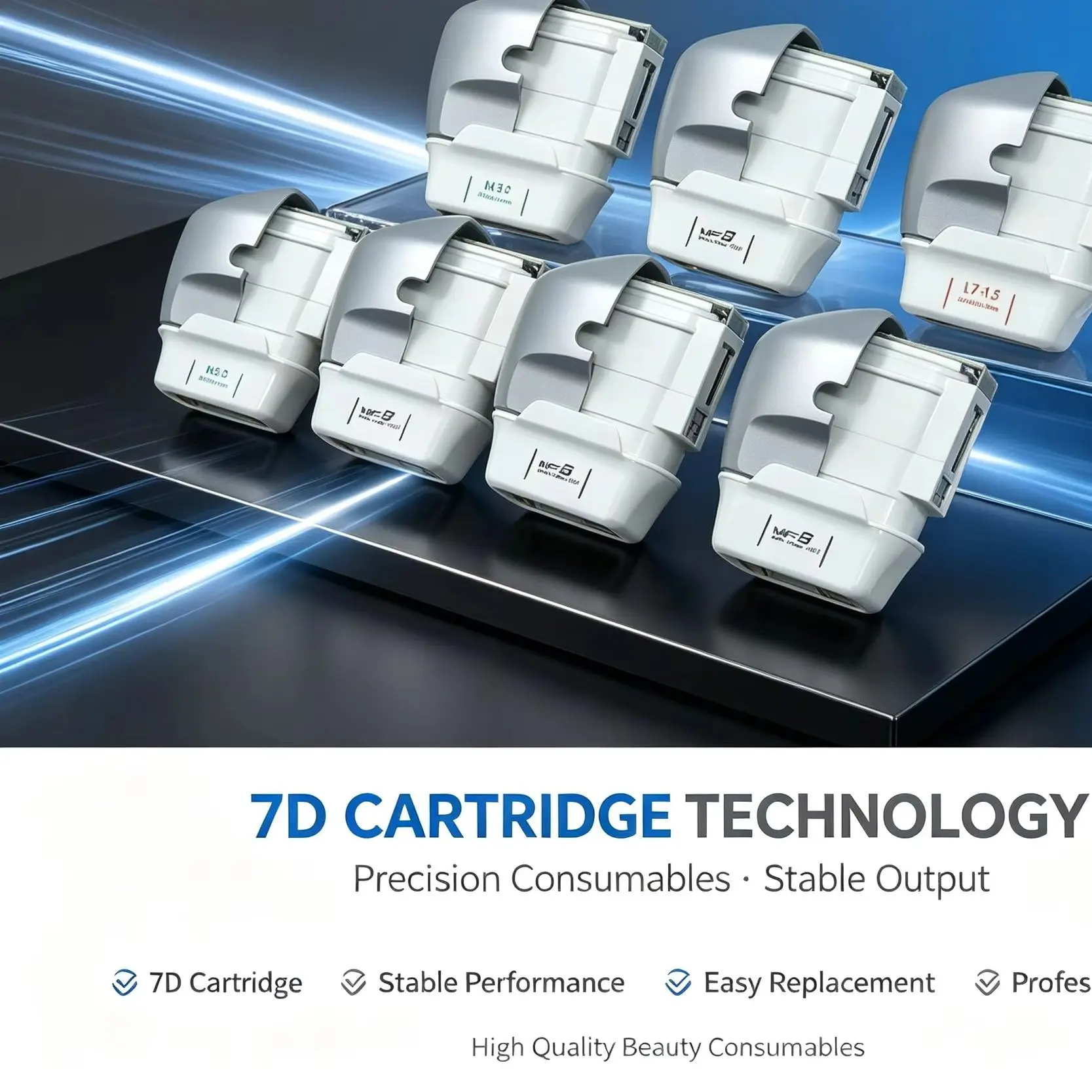 Cartridge Consumables for 7D Skin Tightening Machine, Replacement Kit, Easy‑to‑Replace Beauty Device Accessories for Salon