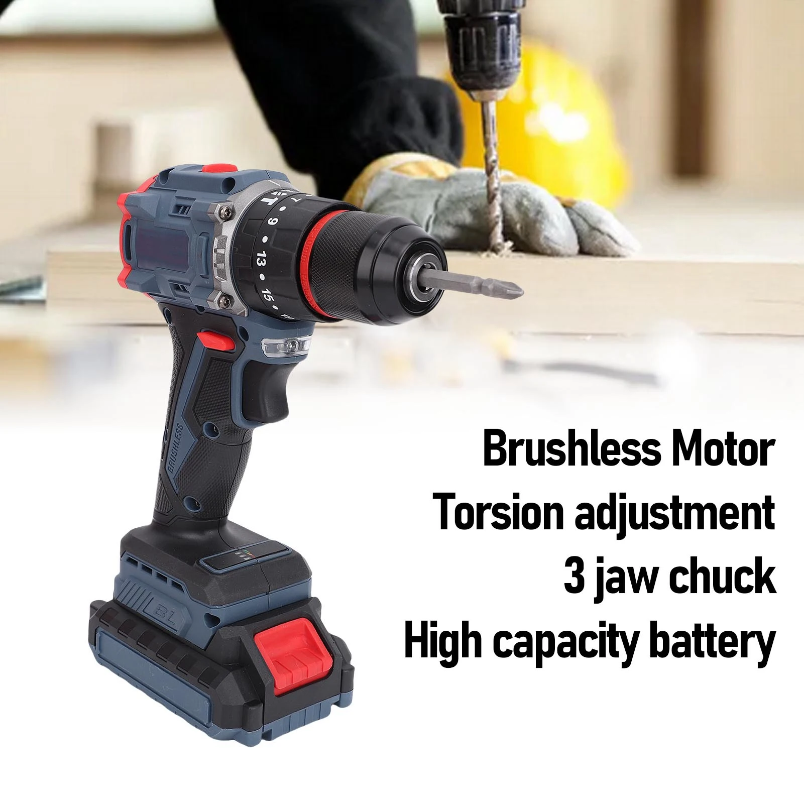 

25Nm 1500RPM Cordless Drill Kit Rechargeable Lithium-ion Multifunctional Hand Drill Set with 30 Accessories for Home Maintenance