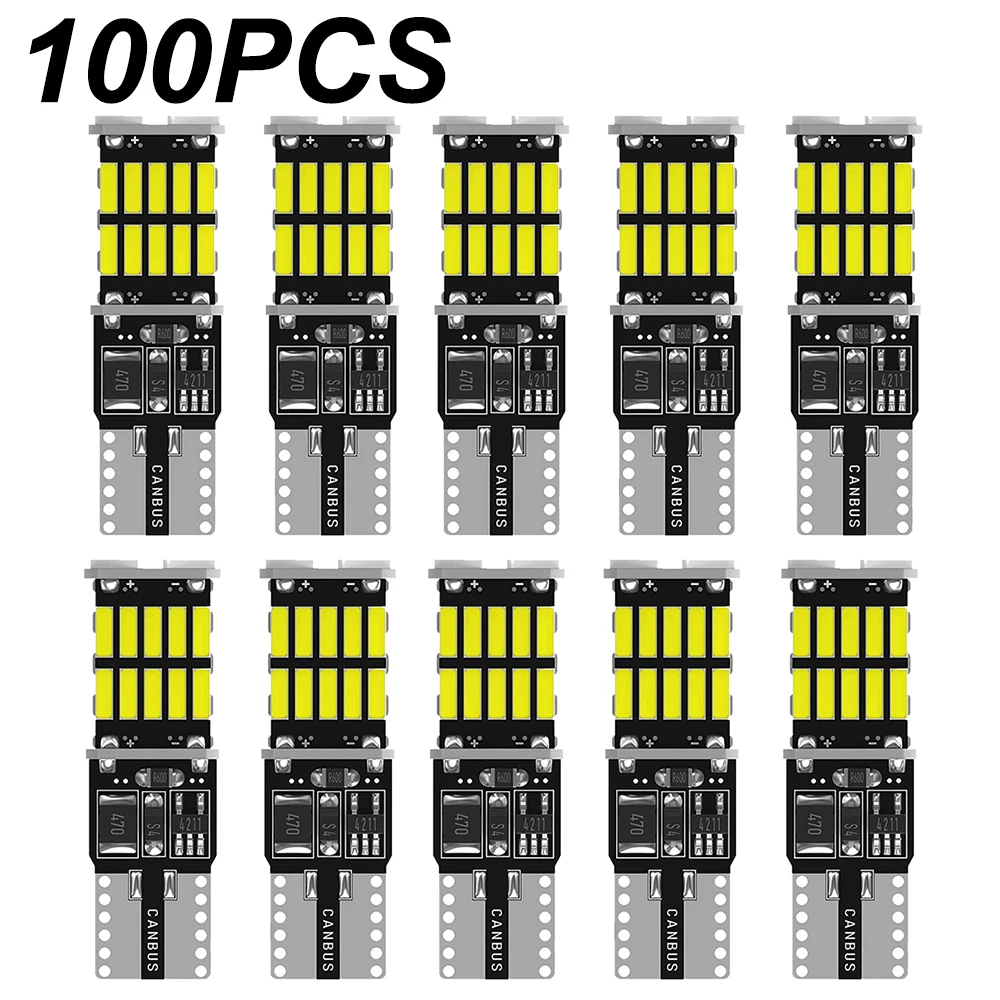 

168 x W5W светодиодный T10 LED Canbus 194 светодиодный Светодиодная лампа 26SMD автомобильный боковой габаритный фсветильник рь лампа для номерного знака белый Ледяной Синий Желтый Красный 12 в 6000K