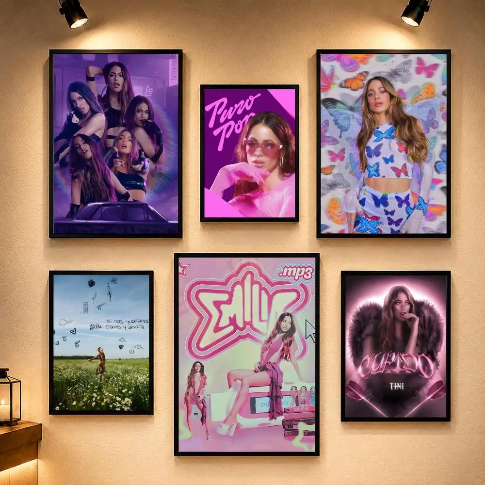 Pop Singer T-TINIS Poster Vintage Retro Anime Poster Stickers Peel and Stick Wall Art Home Decor