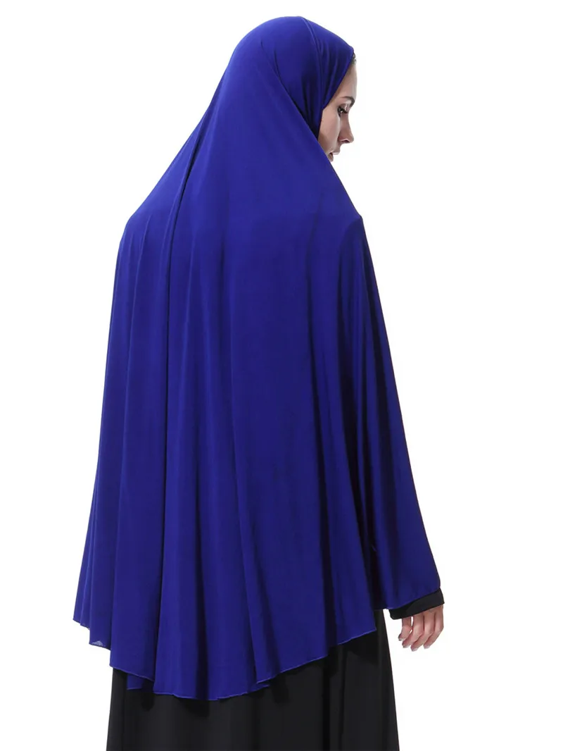 Muzułmańska pani długi hidżab arabski modlitwa okładka Headscraf One Piece Khimar islamskie kobiety kultu szale dubaj turcja malezja Chador