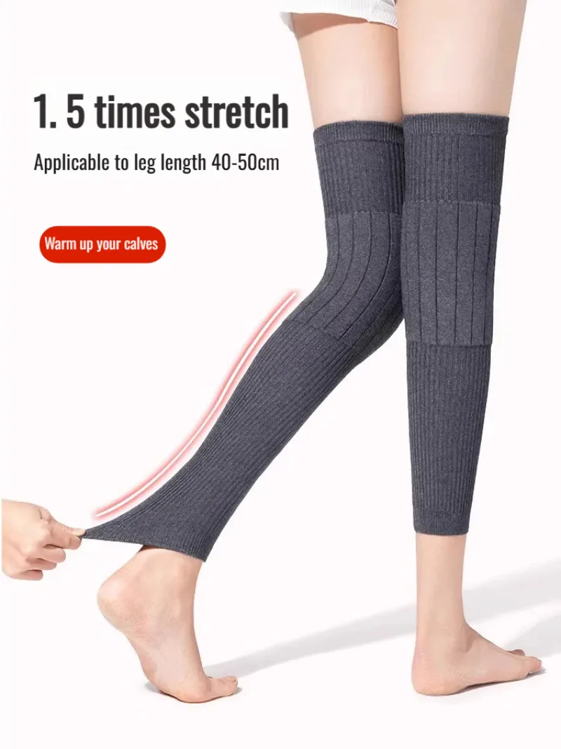 새로운 털 무릎 보호대 겨울용 노인용 추위 방지 관절염 무릎 보호대 보온 두꺼운 벨벳 무릎 보호대