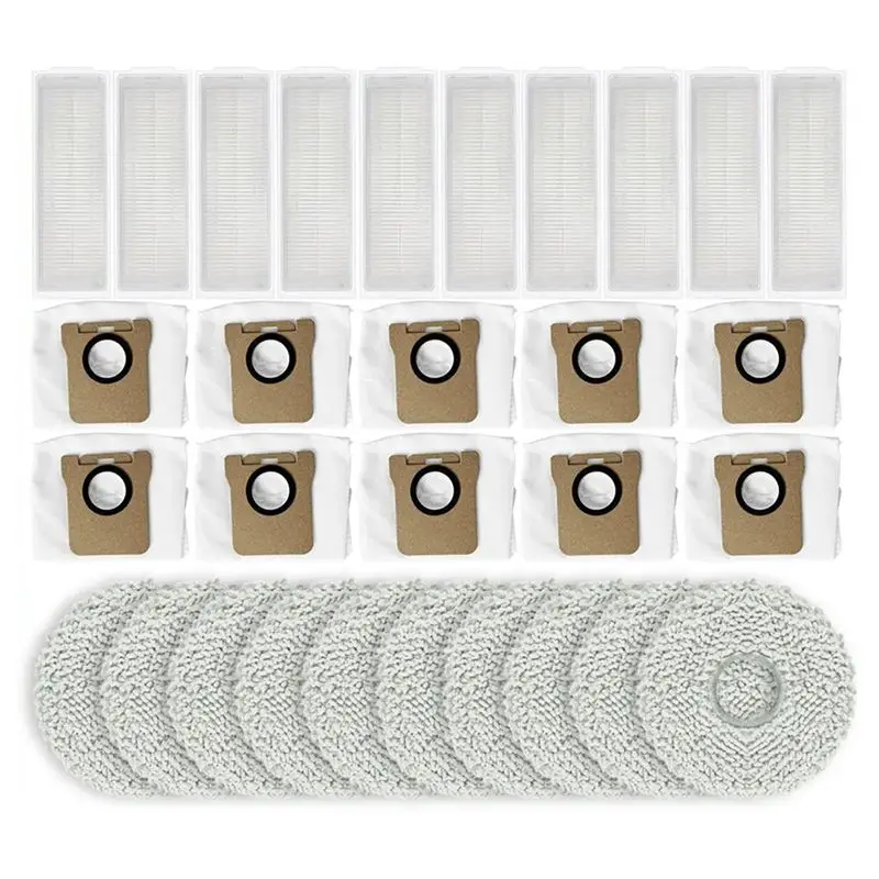 

ABJT-Hepa Filter Mop Cloths Rag Dust Bag As Shown Plastic For Xiaomi Miijia Omni M30 Pro / C107 Robot Vacuum Cleaner