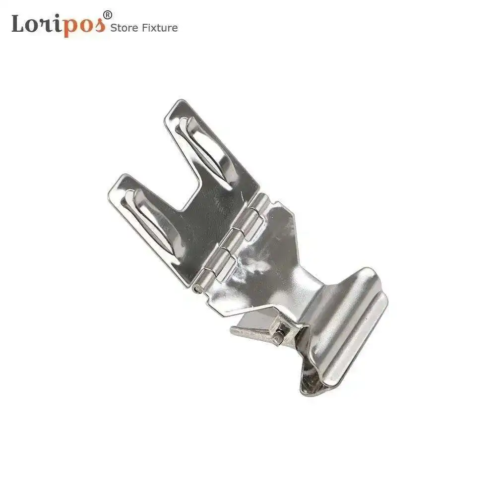 POP Metal Price Label Tag Paper Sign Card Display Clips Holders Stainless Steel Retail Bread Shop Promotions