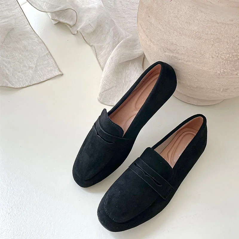 2022 New Women Flat Shoes Woman Loafers Spring Autumn Casual Suede Slip on Woman Shoe Comfortable Lightweight Shoe Mujer Sapato