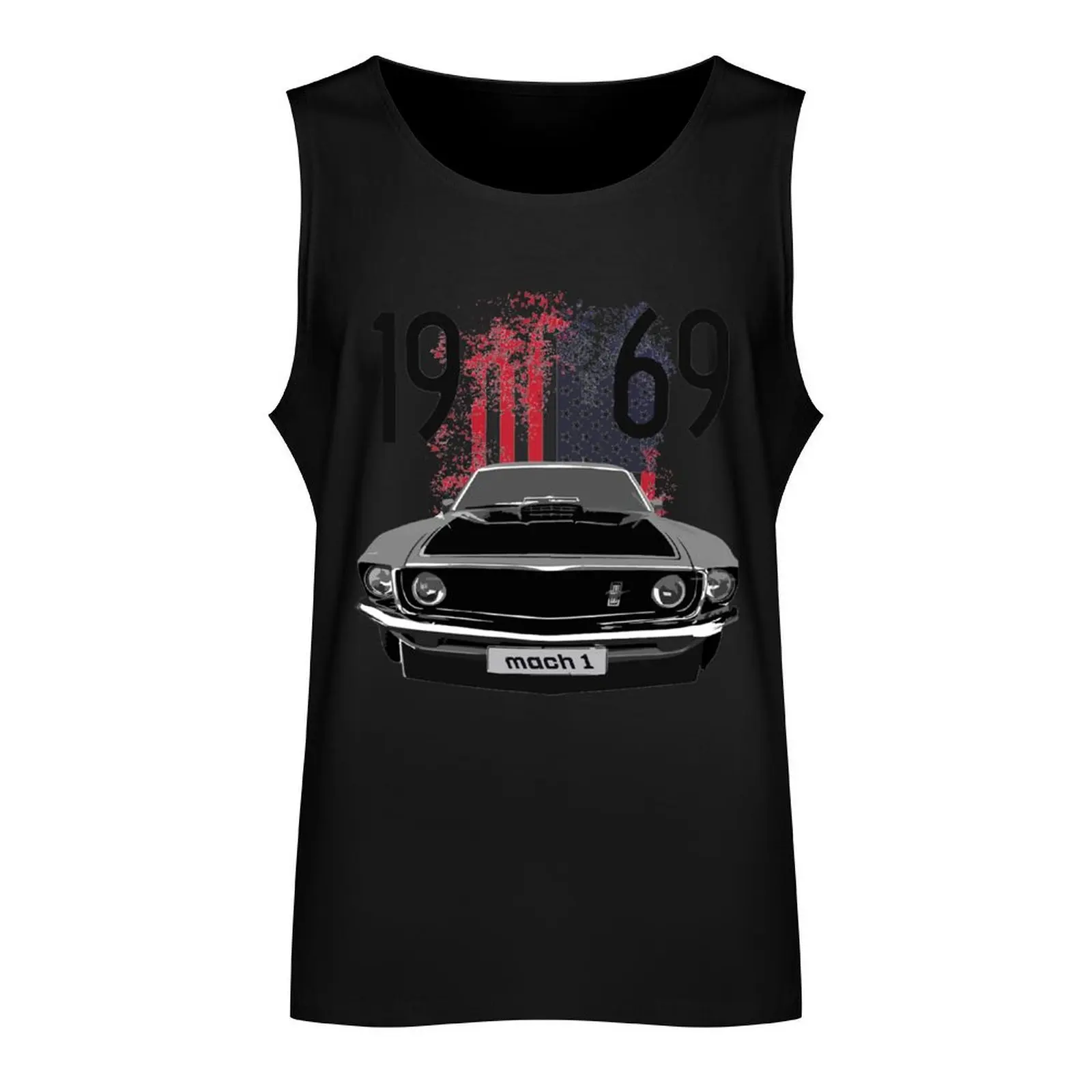 1969 Mustang Mach 1 American Tank Top Men's sports t-shirt Vest male sleeveless shirt man gym clothes for man