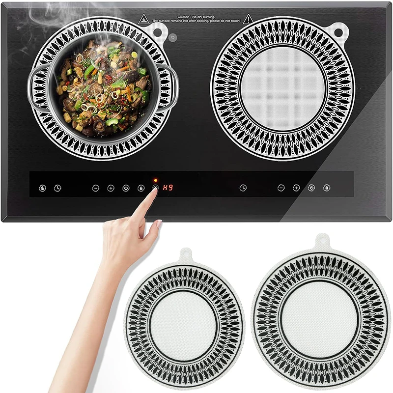 (.) 1PCS Induction Cooktop Mat Cooktop Scratch Protector For Induction Stove Multifunctional Silicone Mats For Air Fryer Liners