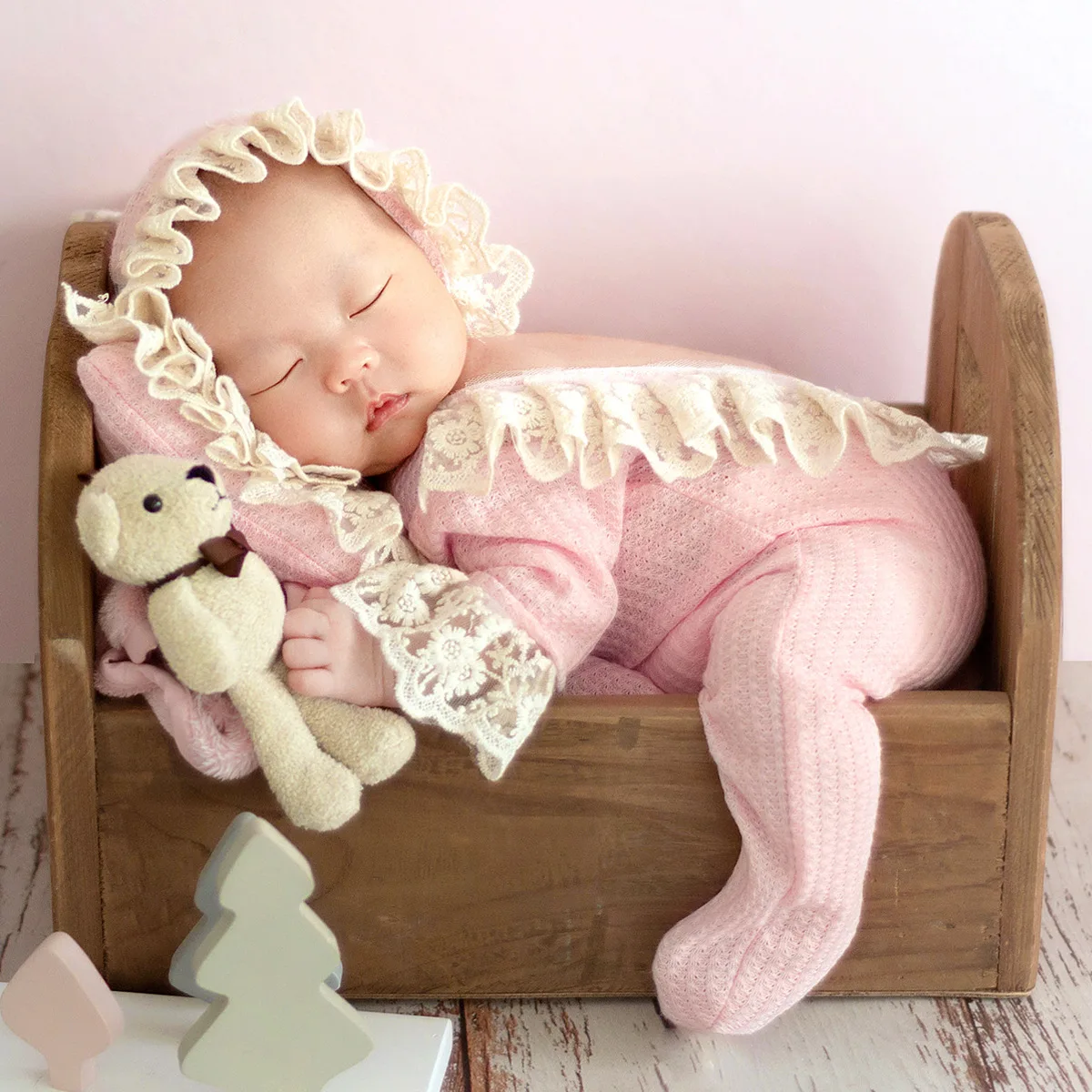 

Newborn Princess Photography Props Lace Jumpsuit Headband Baby Girl Photography Outfits Newborn Photo Shooting Clothes