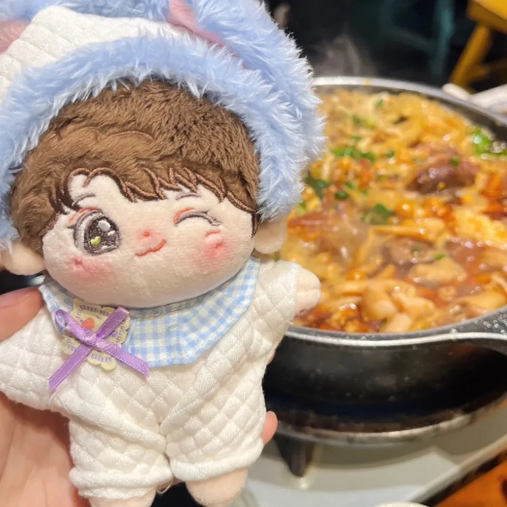 Macacão de elefante 10cm, roupas de algodão, adorável, 20cm, roupa, chapéu de desenho animado, conjunto criativo de acessórios