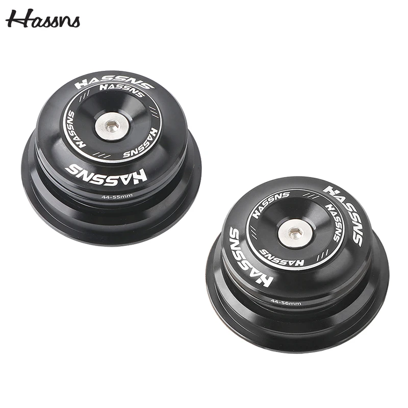 HASSNS Bicycle Tapered Headset 44-55/44-56 Mountain Bike Headset Mtb Steering Bearings Integrated Head Set 1 1/8 Steering Box