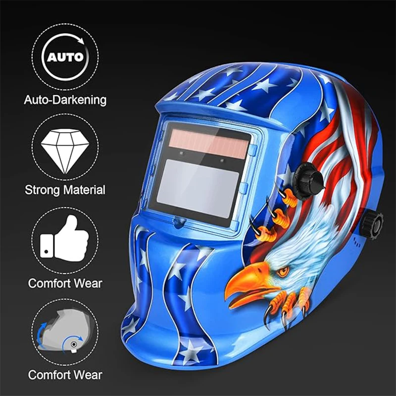 

Welding Helmet Automatically Darkens True Color Hood With Adjustable Shade Range 4/9-13 for TIG MIG ARC Welder Mask