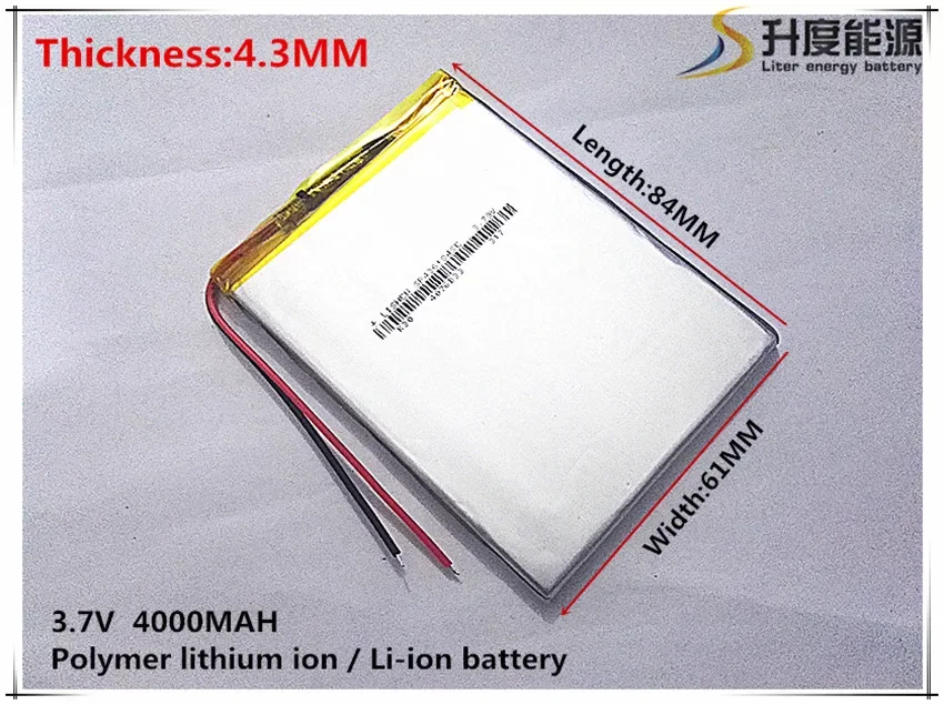 436184 3.7V 4000mah Lithium polymer Battery with Protection Board For  VX787 VX530 VX540T VX585 Free Shipping