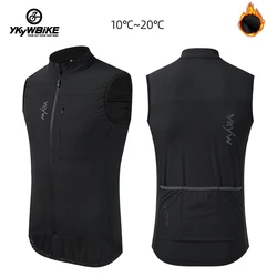 YKYW Waterproof Thermal Vest Men Women Winter Sleeveless Waistcoat Black Gray Olive Cycling Vest Bike Clothing Bicycle Mtb Coat