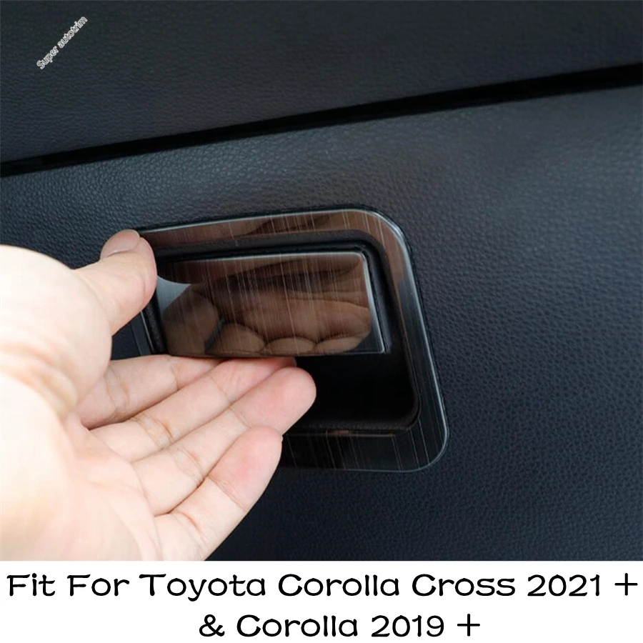 Accessories For Toyota Corolla Cross XG10 2021 - 2024 & Corolla 2019 - 2024 Copilot Glove Storage Box Handle Sequins Cover Trim