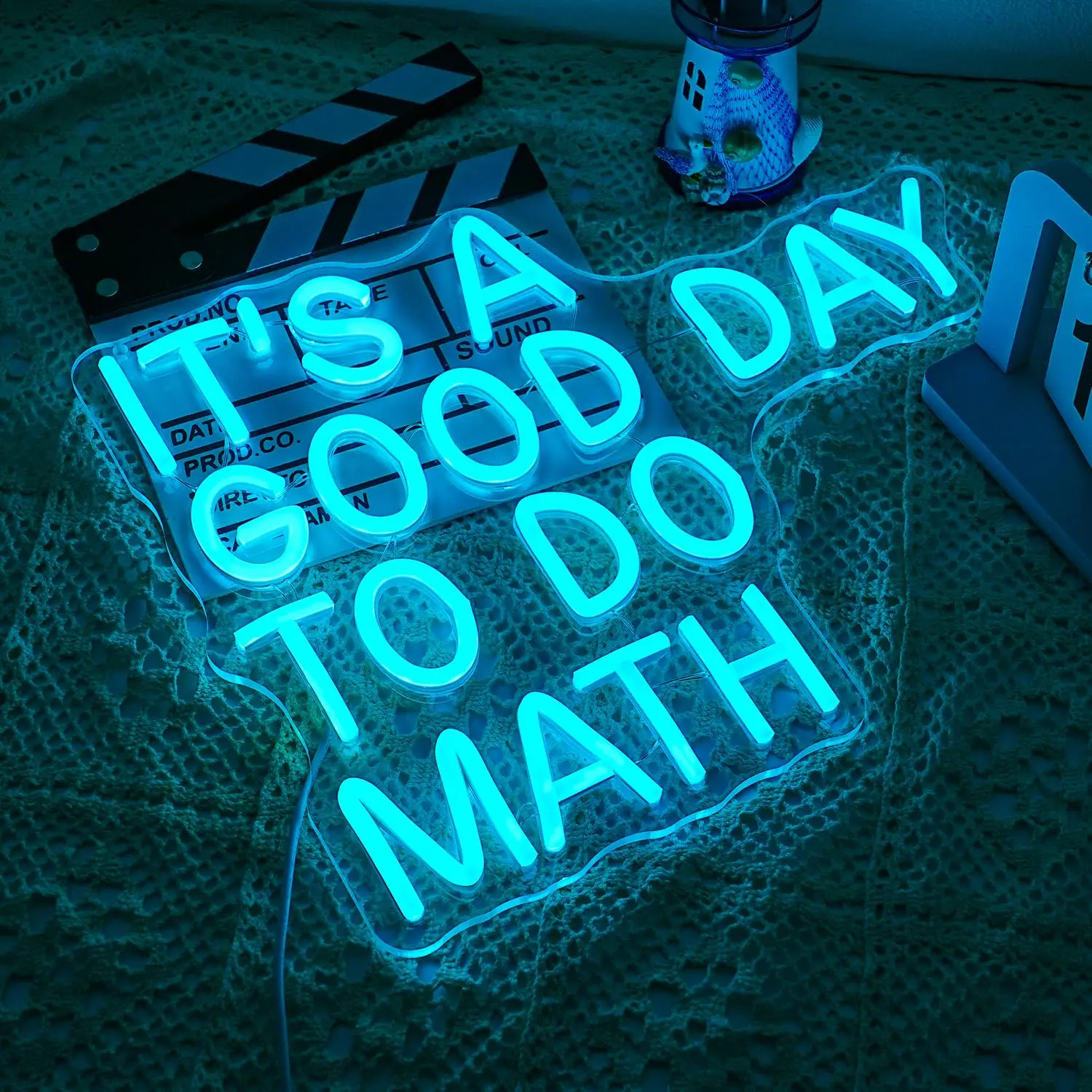 It's A Good Day To Do Math LED Neon Sign USB Powered, Back to School Classroom Kids Room bedroom Decor