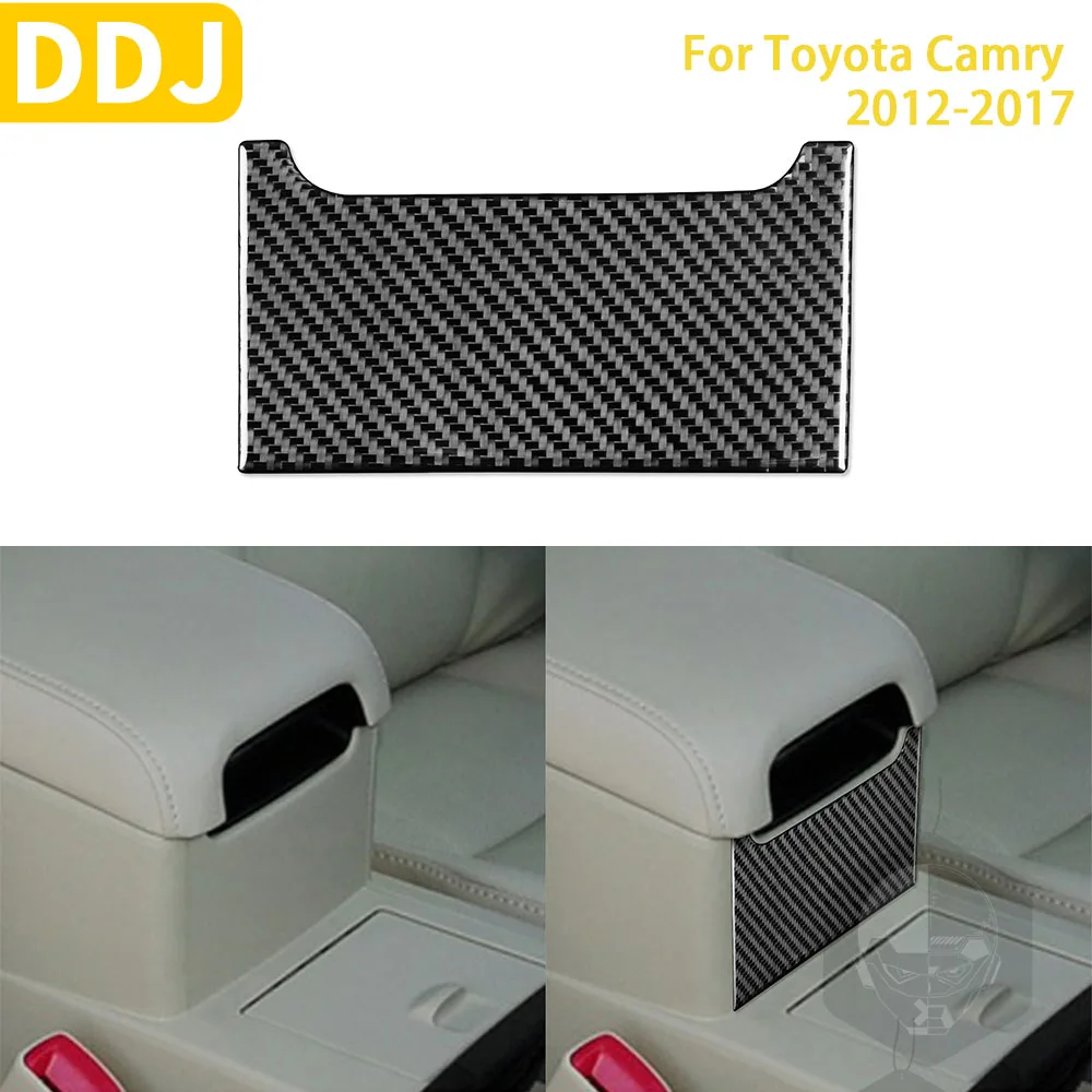 

For Toyota Camry 2012-2017 Asian Edition Car Accessories Carbon Fiber Interior Storage Box Cover Stickers