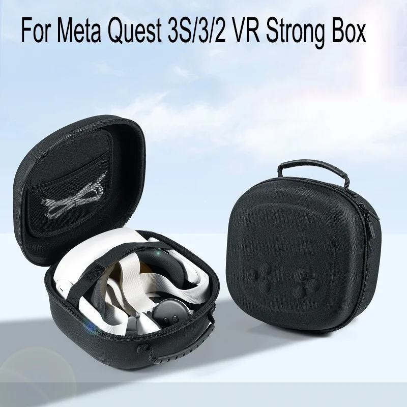 Strong Carrying Case for Meta Quest 3S/3/2 VR Controller and Accessories Hard Travel Bag for Lightweight and Portable Protection