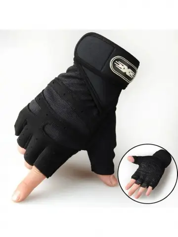 1Pair Gym Gloves for Fitness Weight Lifting Wristband Gloves Body Building Training Sports Exercise Cycling Glove