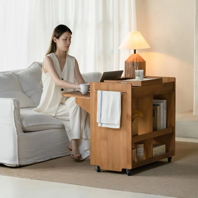 طاولة كونسول حديثة من الخشب الصلب، أثاث غرفة معيشة متعدد الوظائف قابل للإزالة