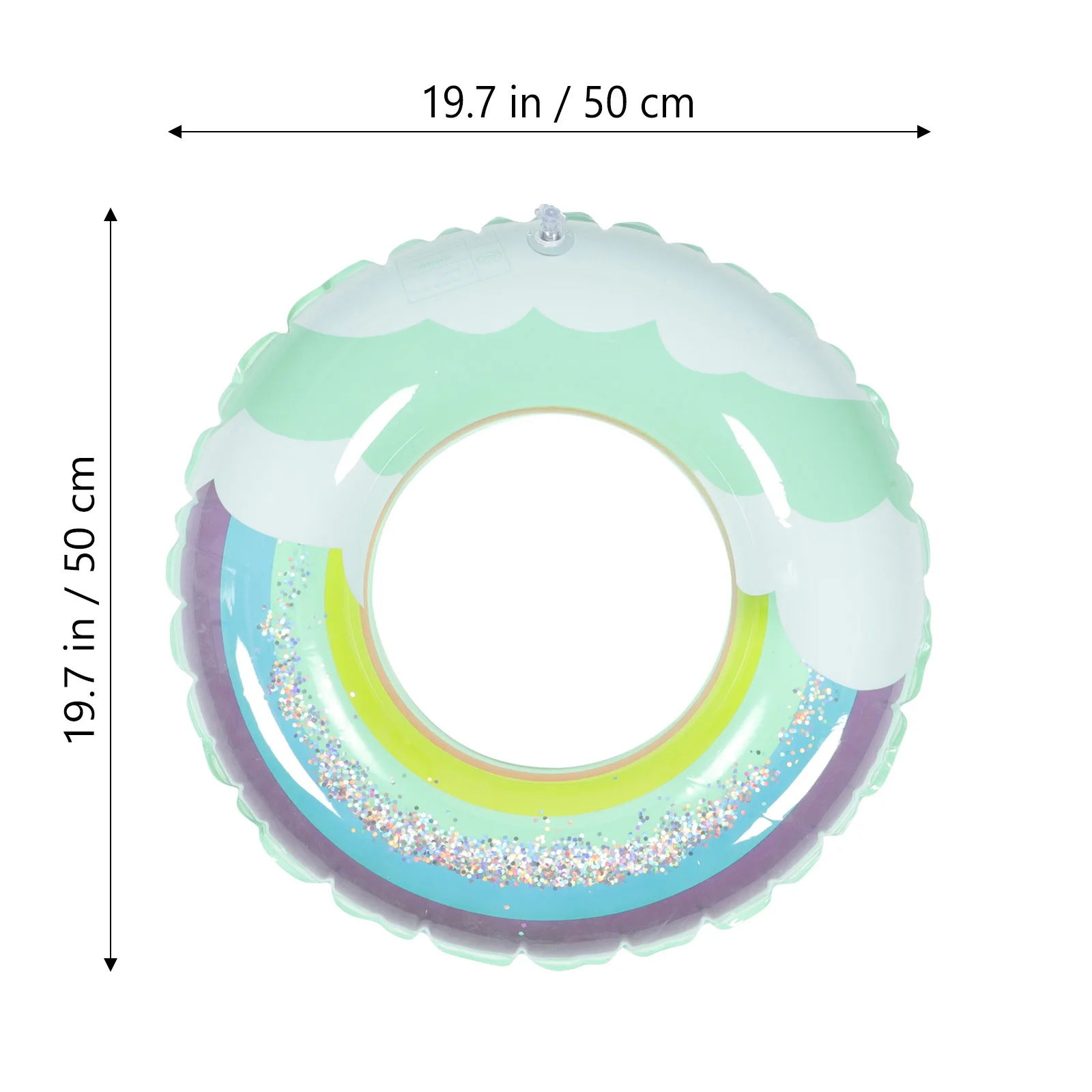 Inflatable Rainbow Ring Heavy Duty PVC Floating Ring for Pool Beach Swimming Safe Leak Resistant Design