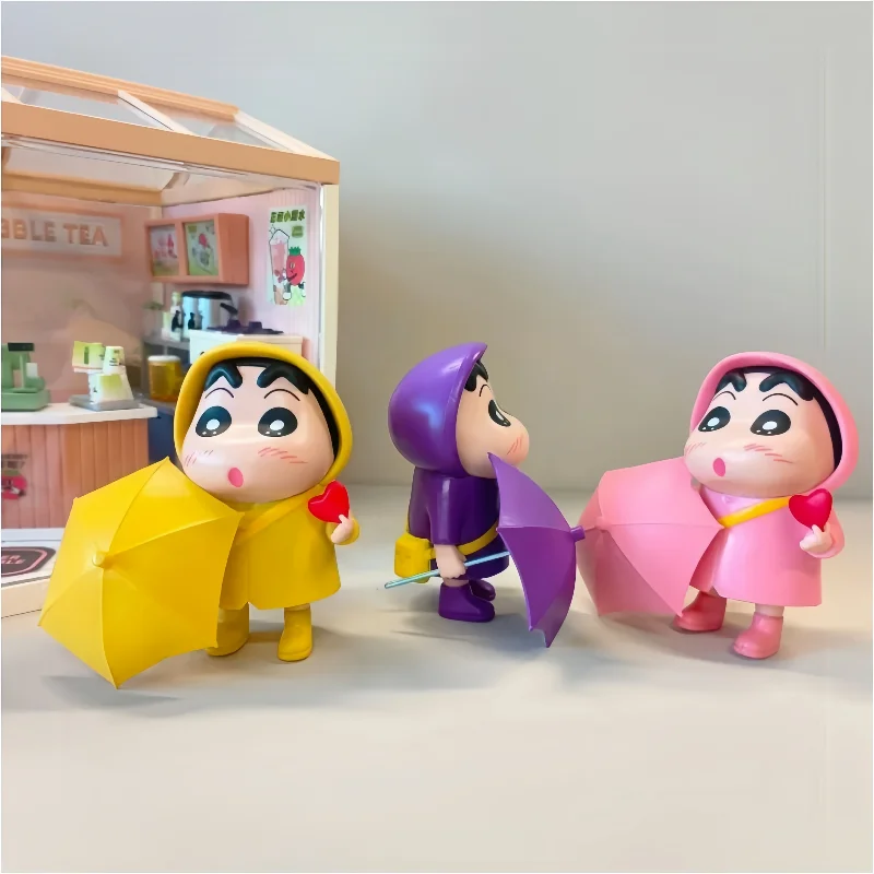 2024new Crayon Shin-Chan Anime Figure Large Raincoat Series Shin-Chan Figurine Model Doll  Decoration Kids Toys Birthday Gifts