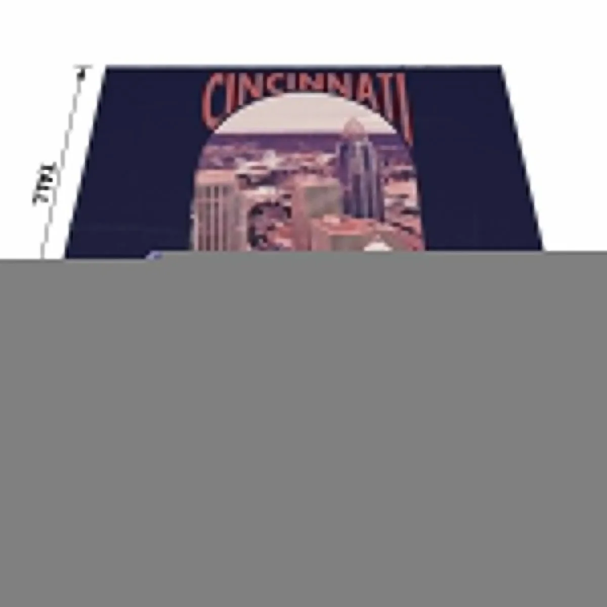 Cincinnati Ohio Throw Blanket Tourist bed plaid Quilt warm for winter Blankets