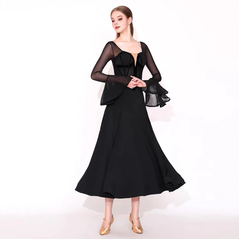 Sukienki do tańca towarzyskiego dla kobiet, profesjonalne stroje do występów, spódnica do flamenco, czerwona sukienka do walca nowoczesnego dla pań.