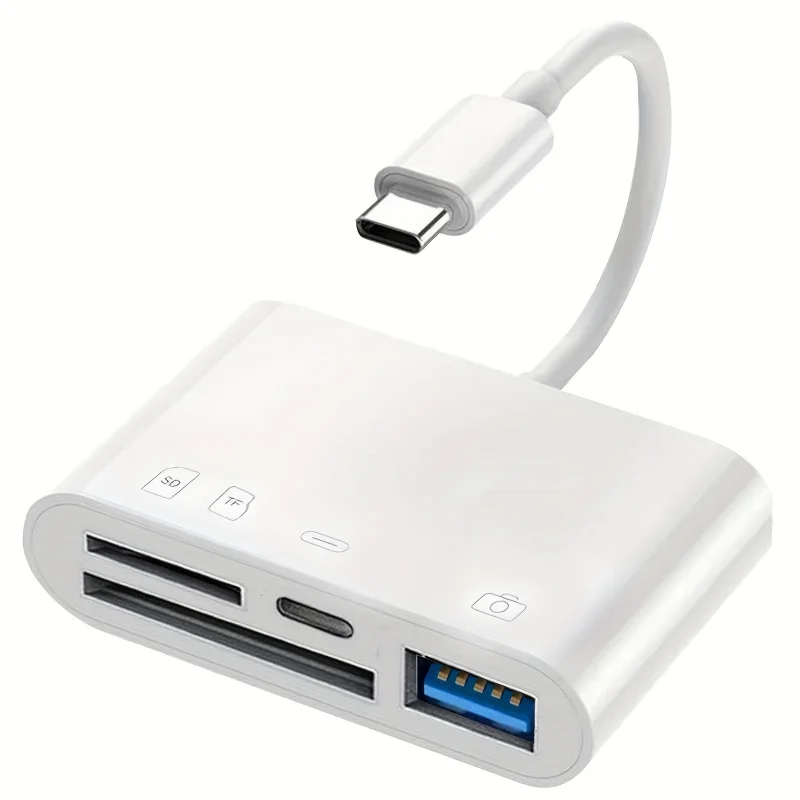 قارئ بطاقات USB C SD TF 4 في 1، لجهاز Mac/iPhone 15/iPad/MacBook Pro/Air، iMac M1 M، Galaxy S22 S23، لا يتطلب بطارية #6