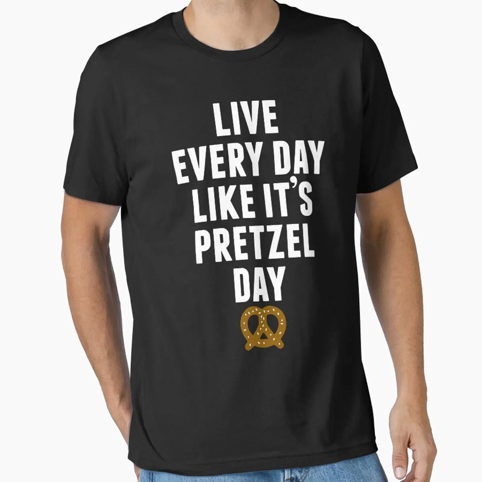 Live Every Day Like It's Pretzel Variant designed and sold by huckblade vintage Washed Versatile Stretched designer clothes