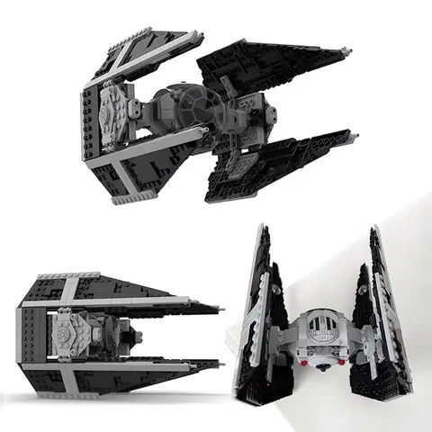 NEW MOC Space Tie Interceptor Fighter Stable Version Building Blocks Model Imperial Starfighters DIY Bricks Set Toys Gifts