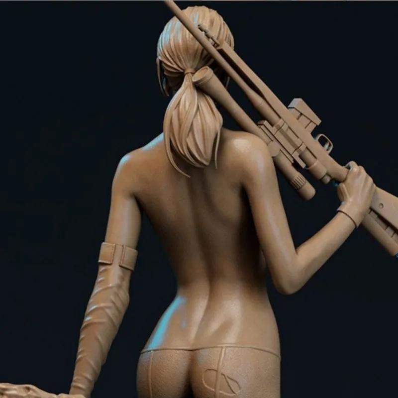 1/24 Scale Quiet Beauty Sniper, Resin Figure Assembled Model Kit, Die-Cast Garage Kit, Unassembled and Unpainted