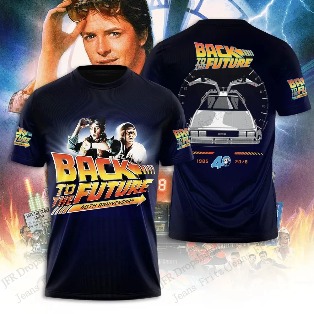 Футболка с 3D-принтом Heavy Rock Back to the Future, модная повседневная футболка с коротким рукавом для мужчин и женщин, детская одежда, уличная одежда, новинка