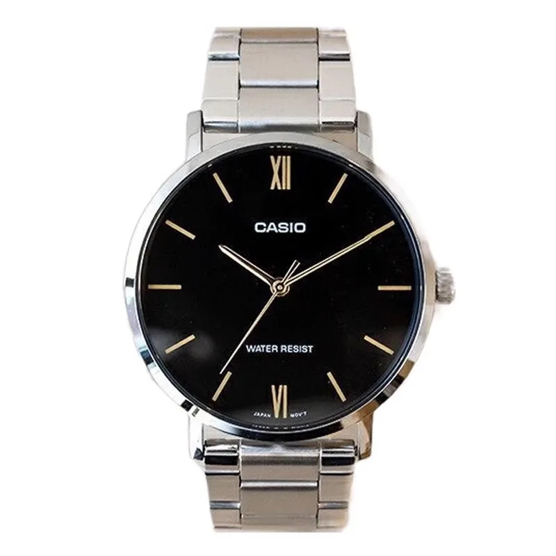 ساعات كاسيو مان كوارتز على شكل قلب داكن ساعات عمل للرجال