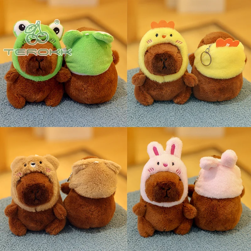 

Cartoon Capybara Plush Keychain Bag Pendant Hanging Decoration Cute Stuffed Doll Toy Desktop Doll Ornament Car Keyring Kids Gift