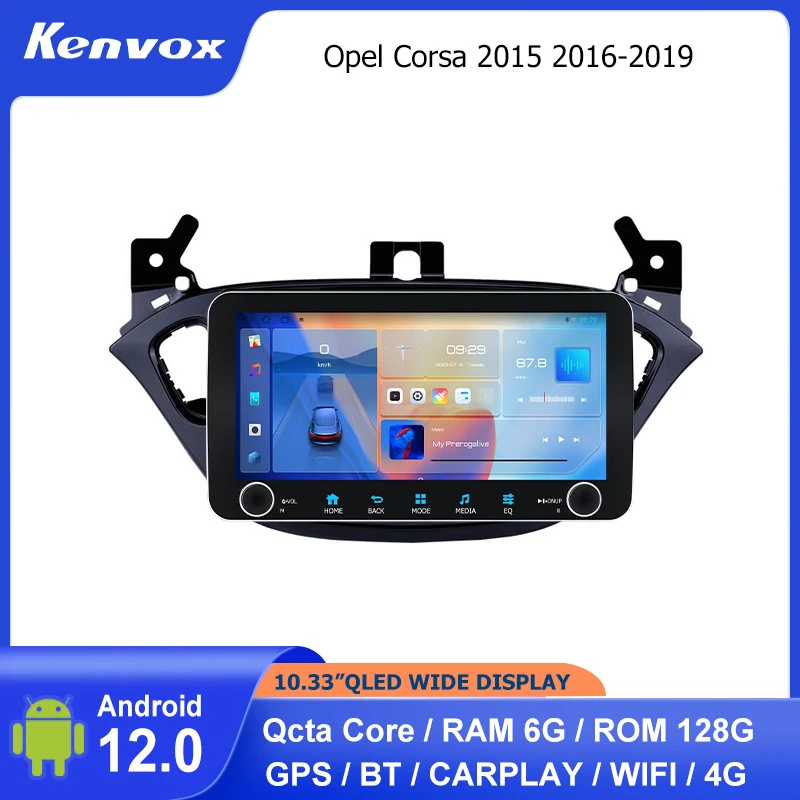 

10.33" WIDE QLED 2 din Android Car radio For Opel Corsa 2015-2019 Opel Adam Multimedia GPS Navigation Autoradio video head unit