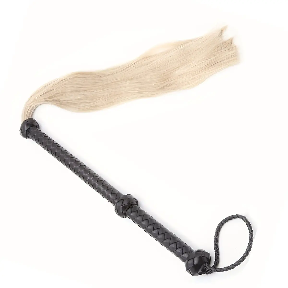 A78I Leather Whip Riding Horse Whip Equestrian Horse Flogger Whip Training Crop for Horseback Riding, Show, Jumping Control