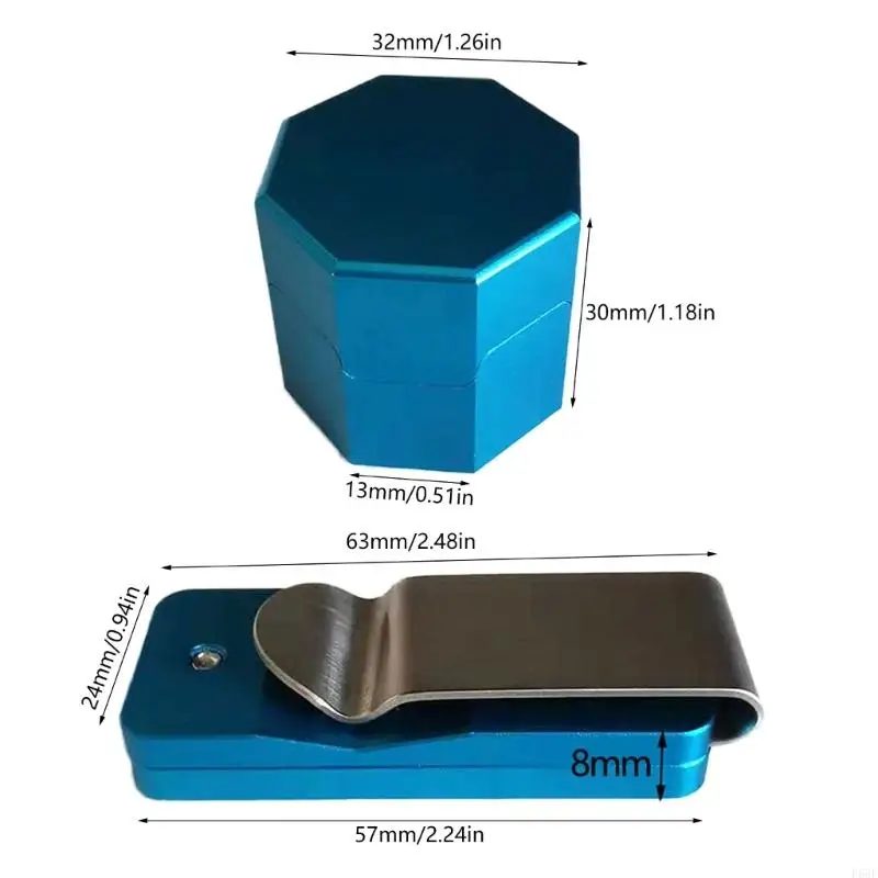 F68Fマグネティックビリヤードチョーククリッププール付きケースボックスホルダービリヤードチョークケース