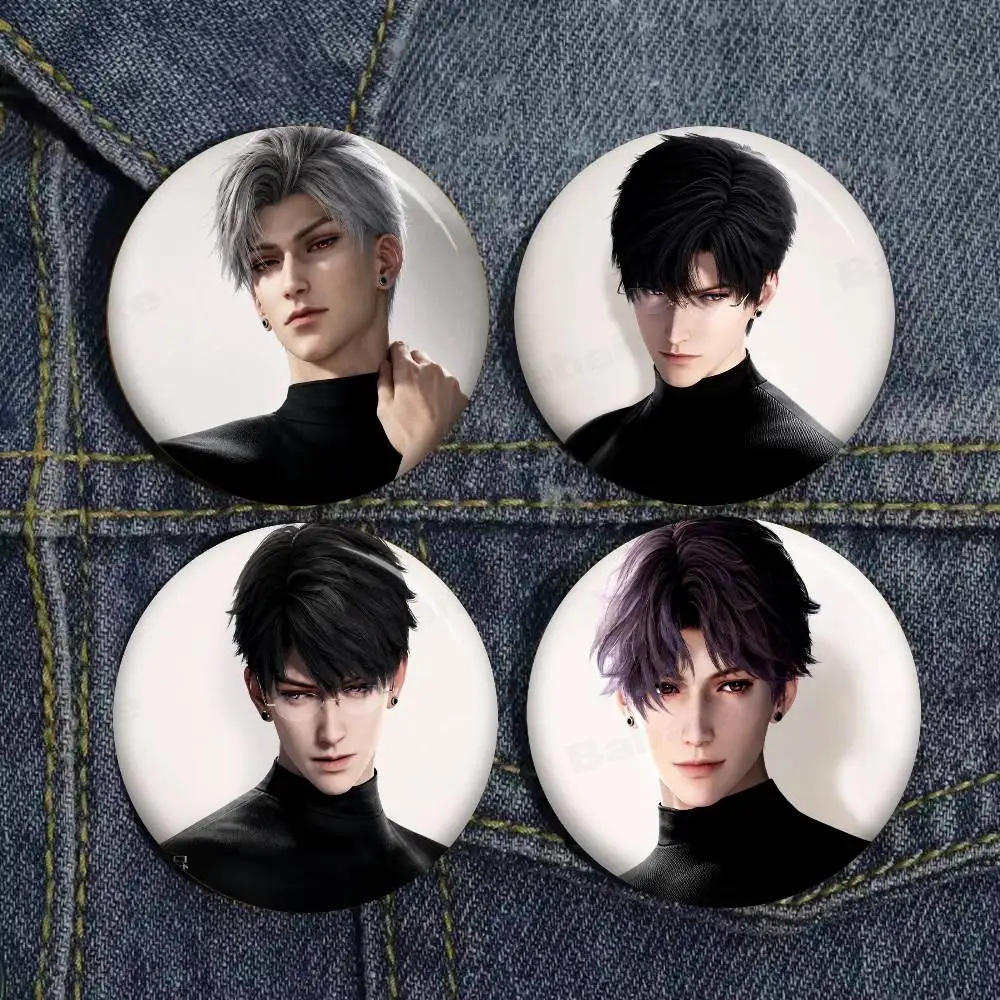 Cartoon Light and Night Love Anime 58mm Handmade Brooch Cartoon Cosplay Badge on Backpack Jewelry Accessories Gifts