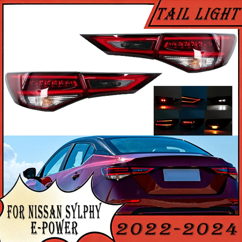 Car Rear Tail Light Assembly For Nissan sylphy E-Power 2022 2023 2024 Signal Lamp Driving Light Brake Light Car Accessories