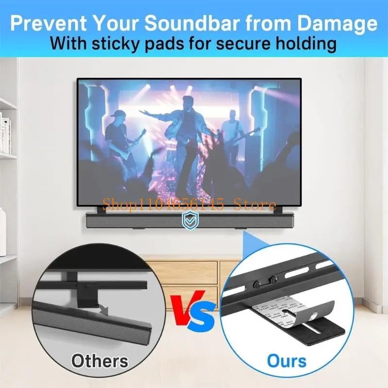 soundbar-tv-mount-remote-control-holder-quick-assembly-metal-frame-space-saving-adjustable-soundbar-mount-replacement