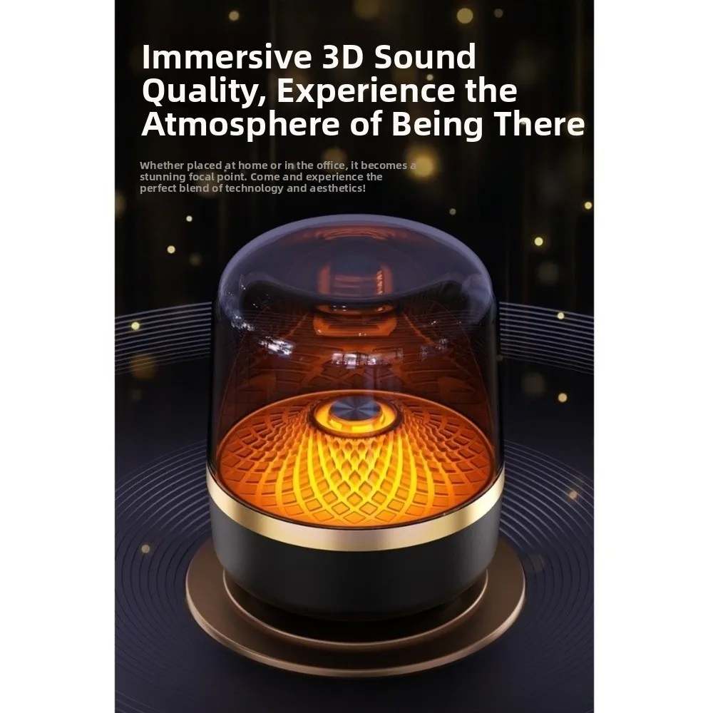 Bluetooth 5.4 HiFi Stereo Speaker Portable Multifunctional Wireless Soundbar Subwoofer Mini Night light Colorful Breathing Light