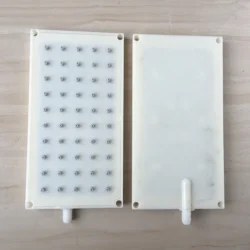 ABS 20.5X10.9cm Rectangular Shower 10mm intubation type interface Shower head 5 * 10 hole Top Spray Shower Head Accessories