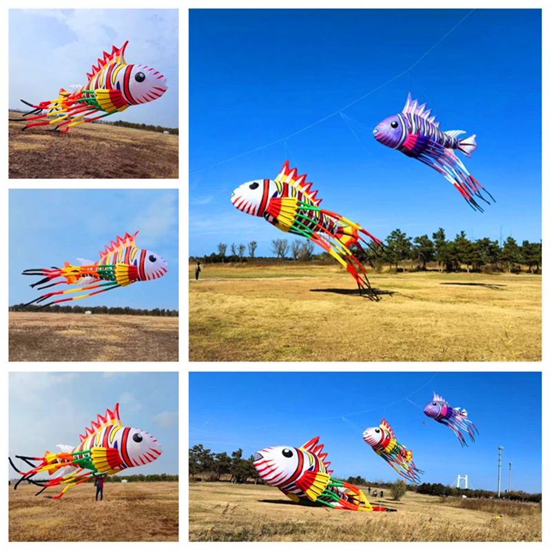 Free shipping 800cm fish kites flying lion kites pendant kites Soft kites flying Inflatable Show Kite Retractable extension cord