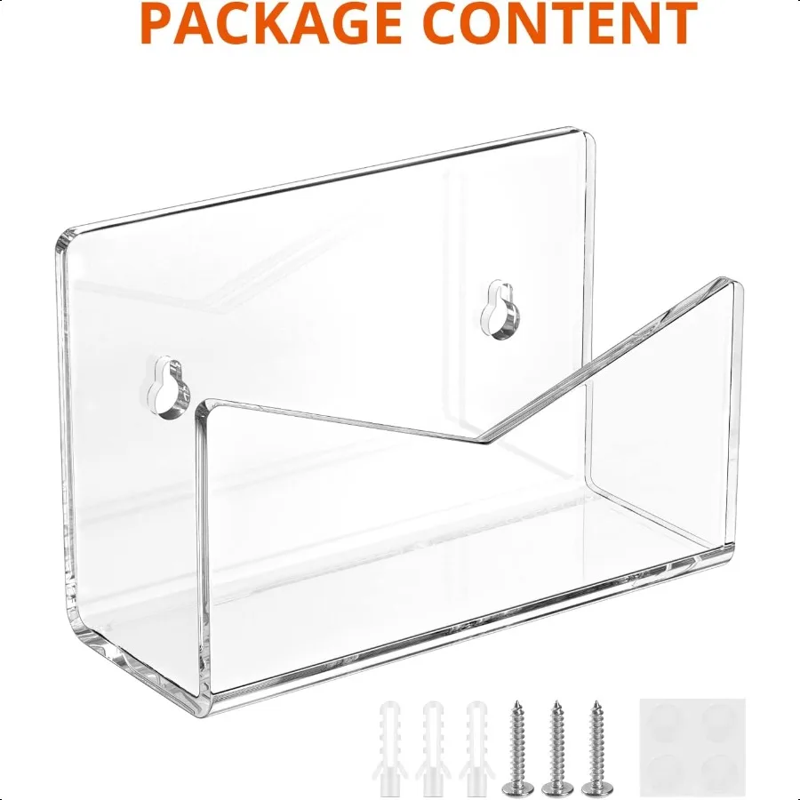 Richboom акриловый держатель для почты, держатель для конвертов для настольной столешницы, держатель для писем для домашнего офиса, школы, 1 секция, прозрачный