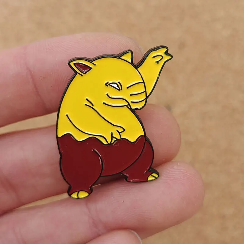 Pokemon Drowzee Anime Brooch For Backpacks Enamel Pin Metal Brooch Pin For Women Badges Pin Brooches Jewelry Accessories