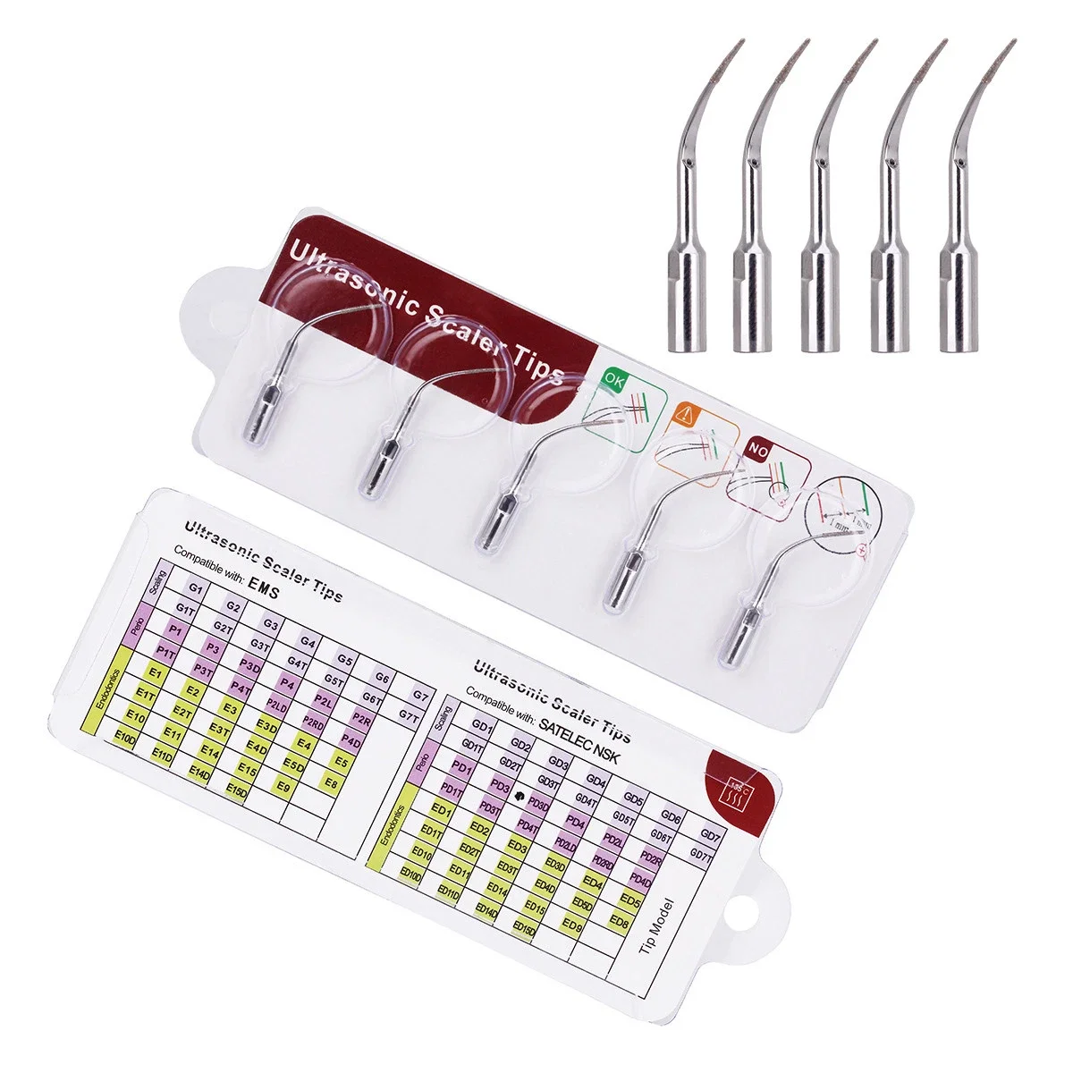 

3 Pcs Dental Diamond Endo Perio Tips PD3D PD4 ED3D For DTE SATELEC Ultrasonic Scaler Handpiece