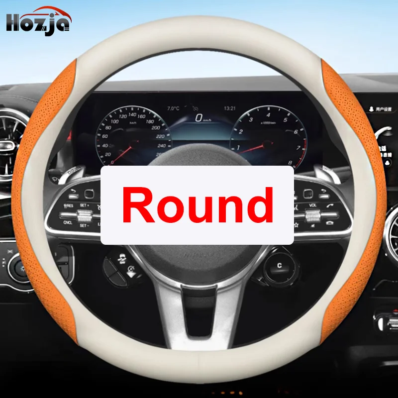 Leather Car Steering Wheel Cover for Opel Vauxhall Astra Mokka Insignia Corsa Vivaro Crossland Grandland GSE Meriva Accessories